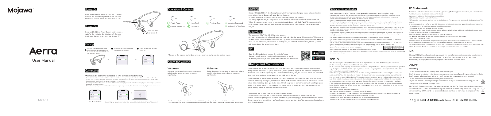 MOJAWA Aerra, M2101 User guide - ManualMachine.com