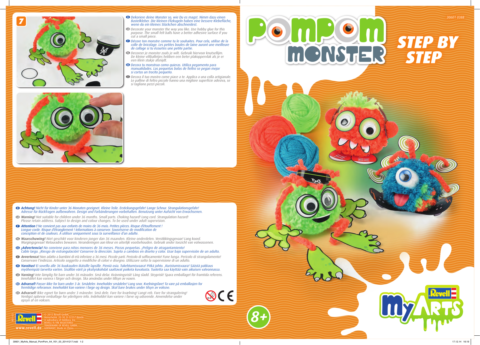 Revell MyArts PomPom Monster User Manual