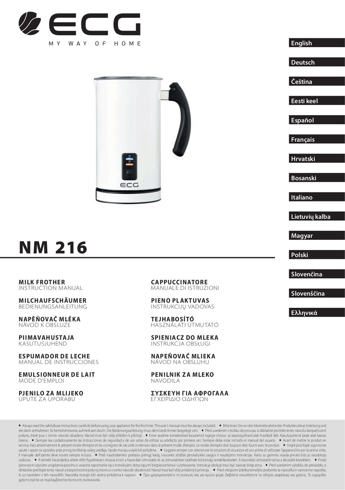 ECG NM 216 User Manual