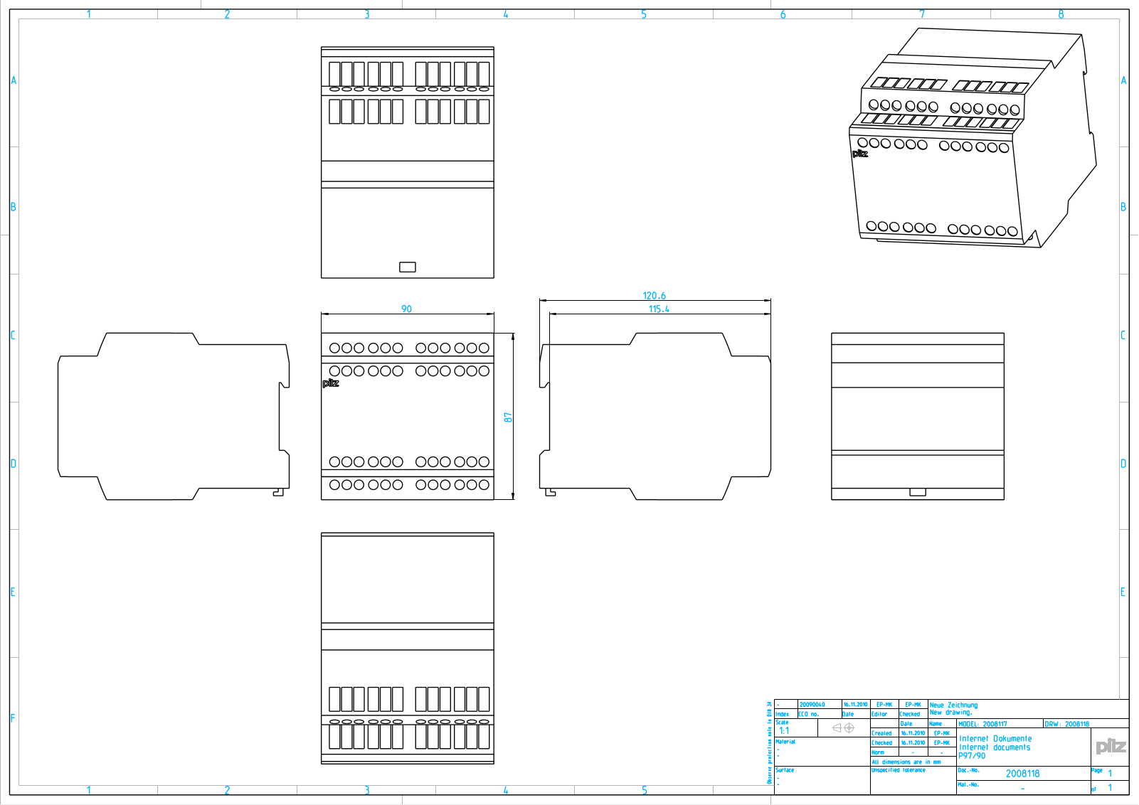 Pilz 2008117 CAD Drawings