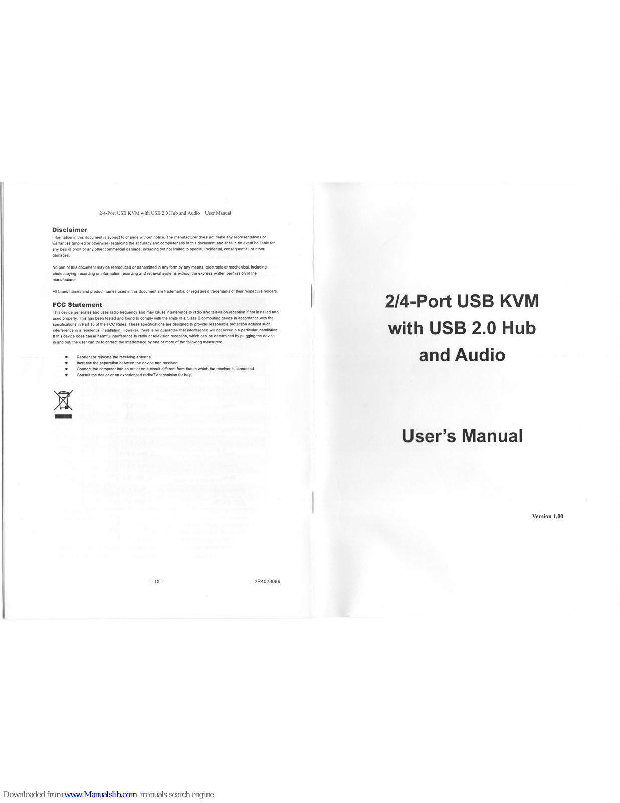 Syba SY-KVM20107 User Manual