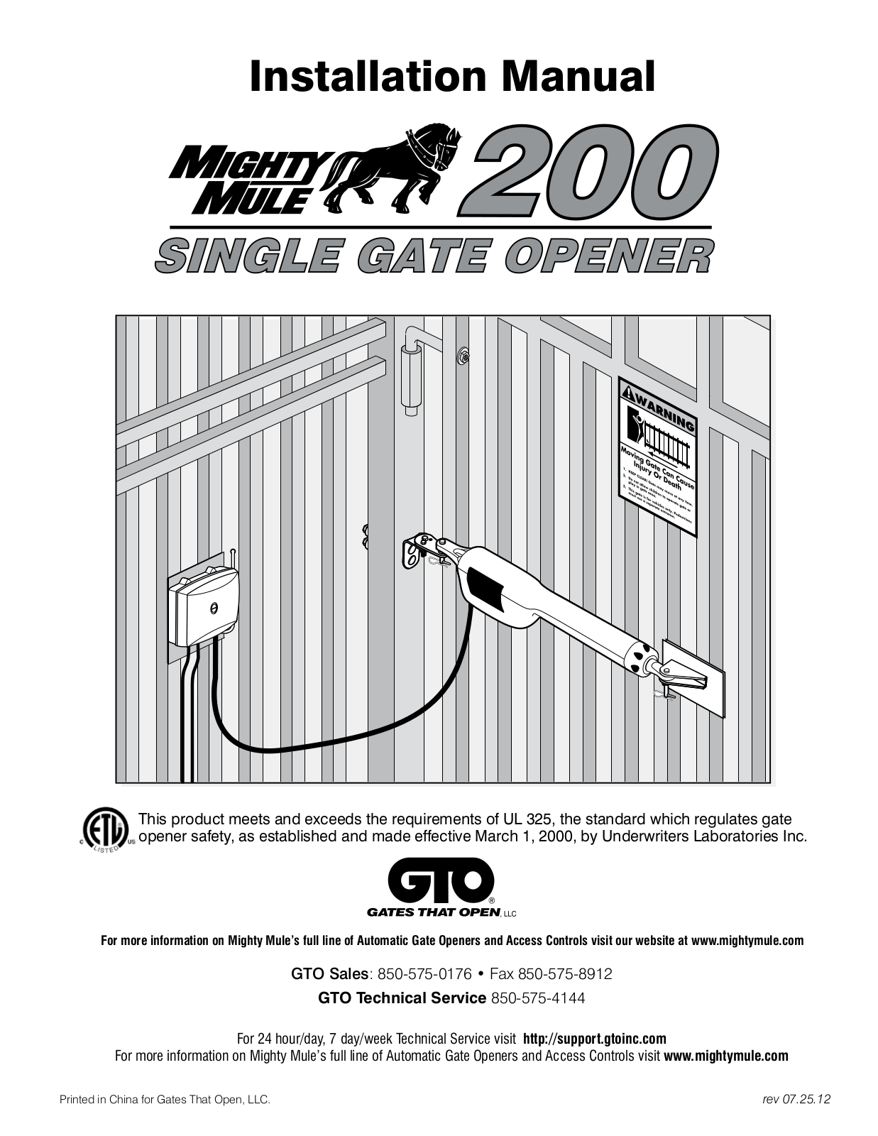 Mighty Mule FM200 User Manual