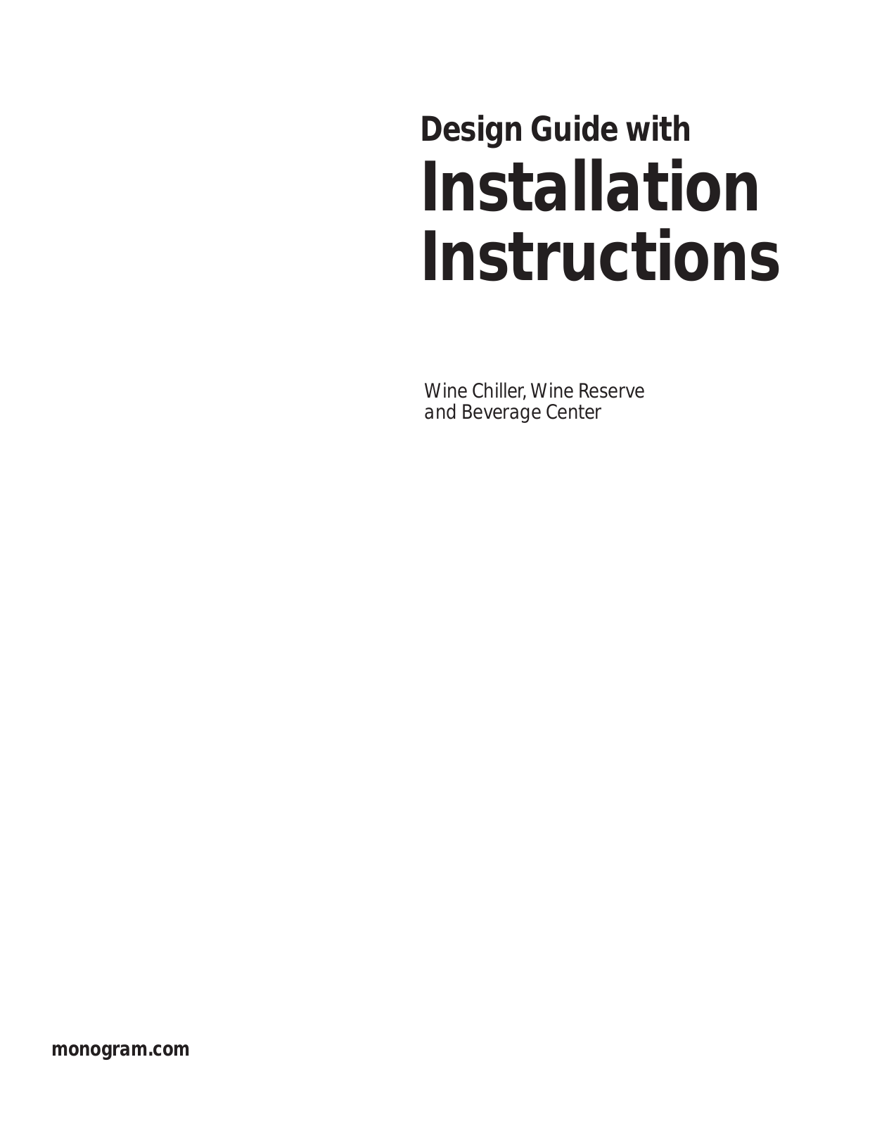 GE Appliances ZDBI240HII Installation Manual