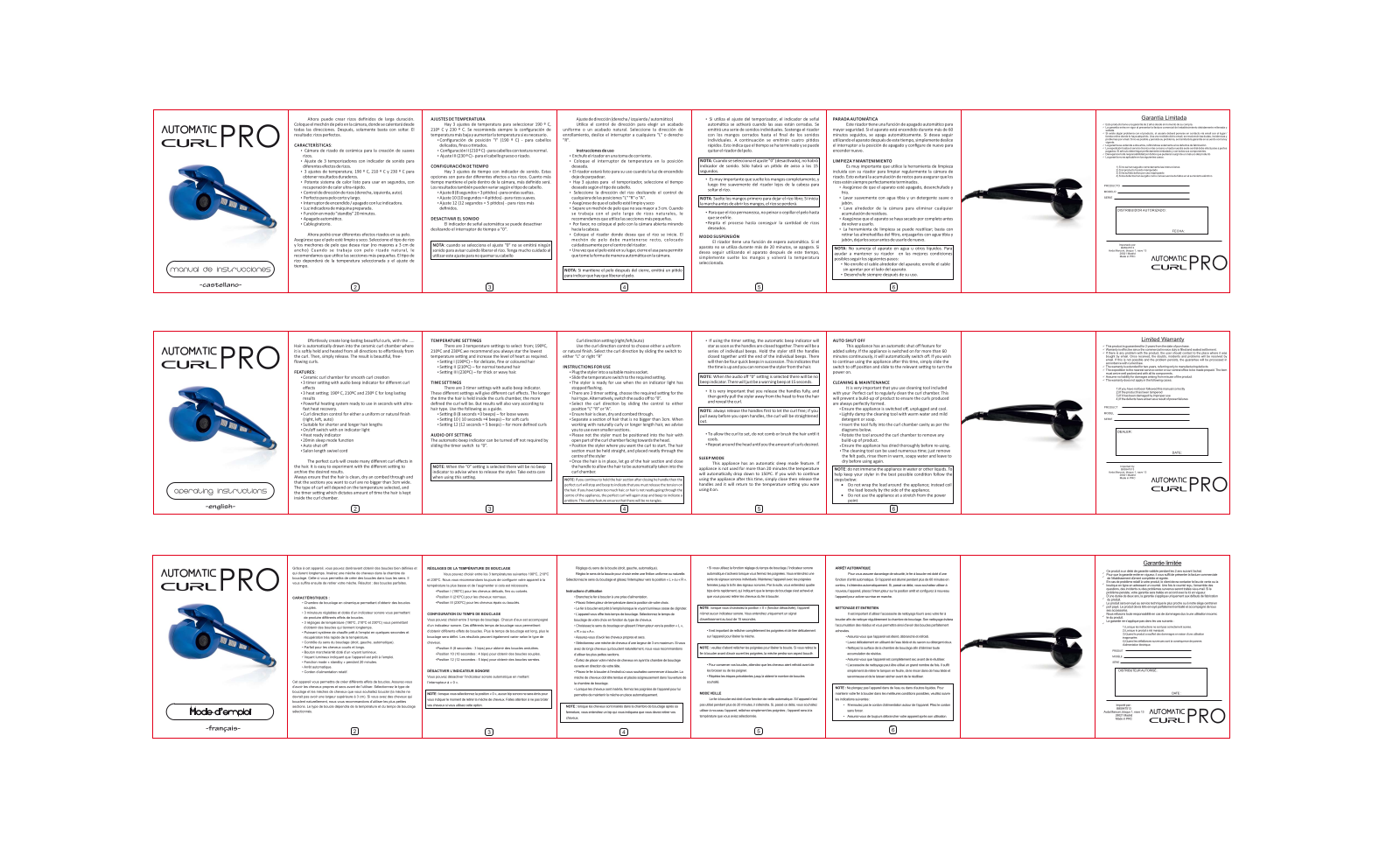 imperii electronics Automatic CURL PRO Instruction Manual