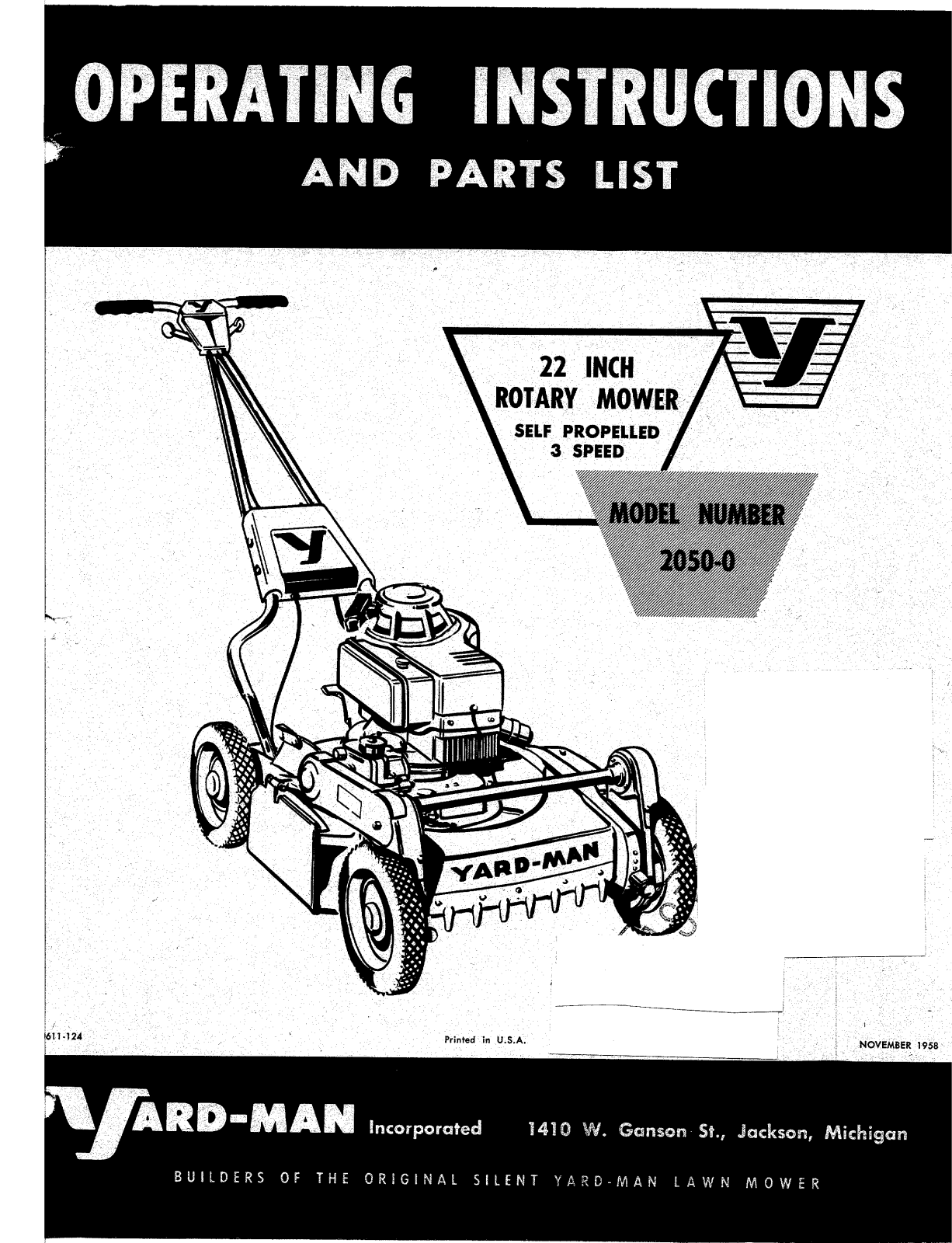 yard-man 2050-0 operators Manual