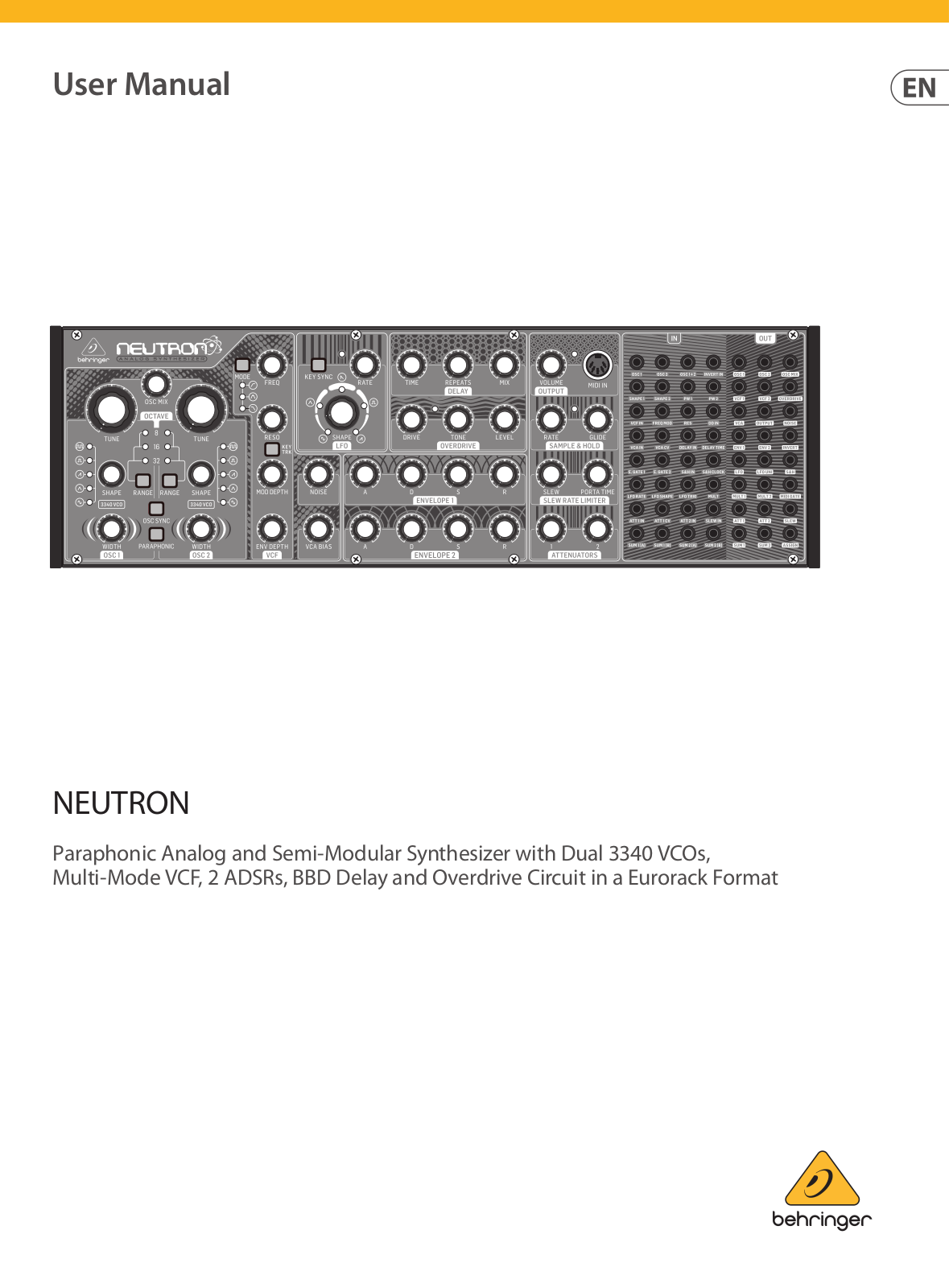 Behringer Neutron Service Manual