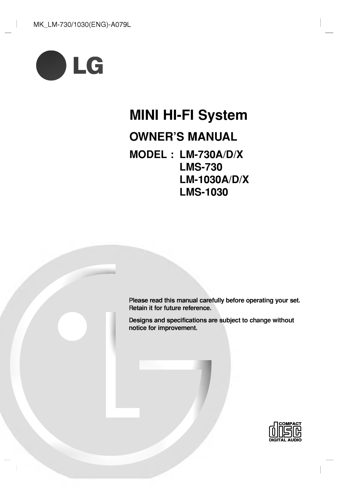 LG LM-1030D User Guide