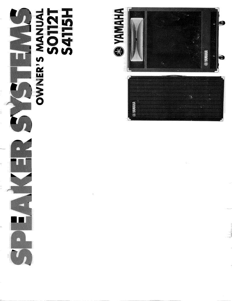 Yamaha Audio S4115H, S0112T User Manual