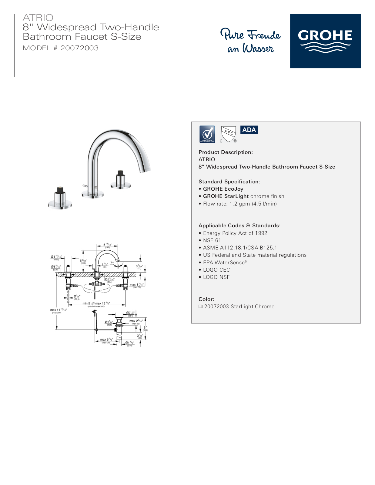 GROHE HBZM1111 Specifications - ManualMachine.com