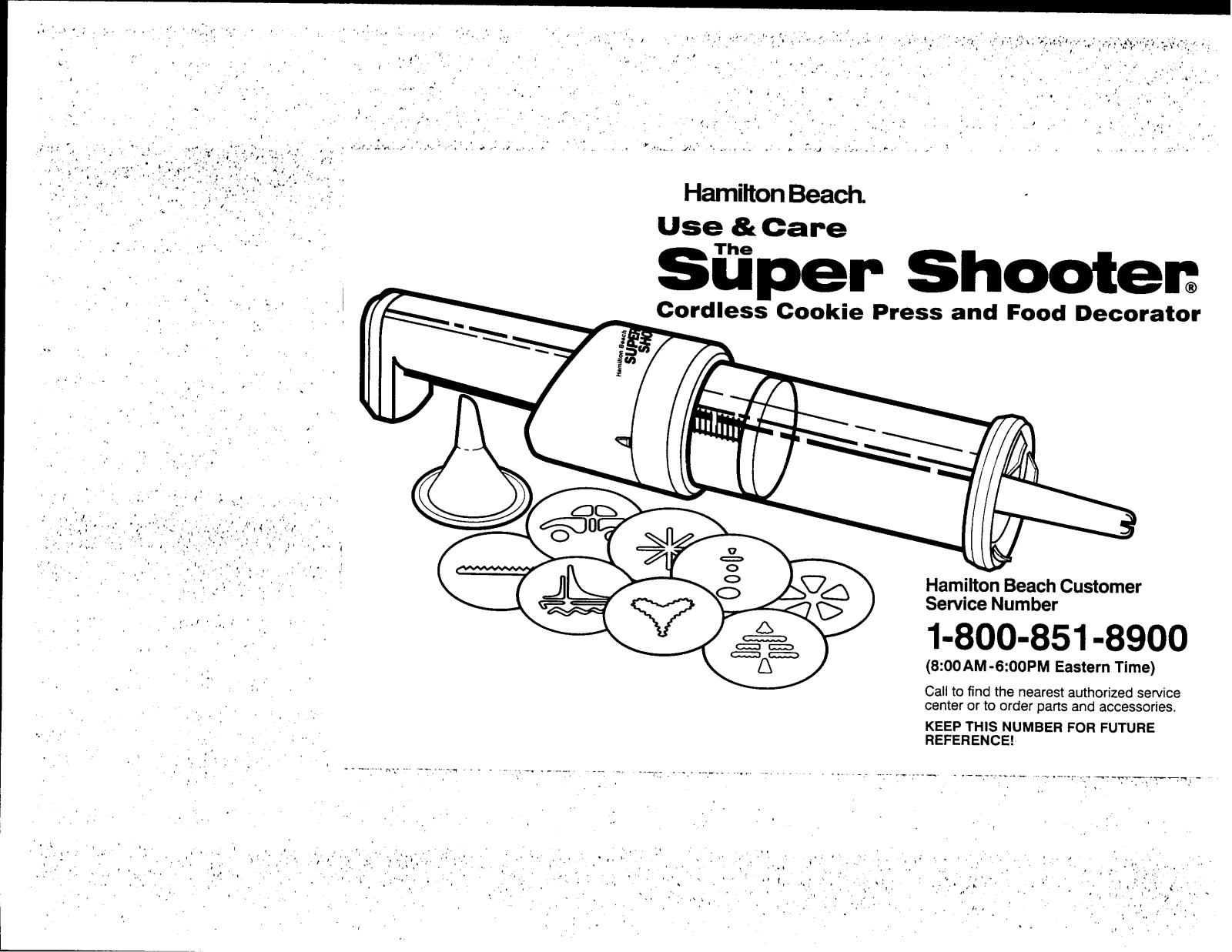 Hamilton Beach Super Shooter Installation  Manual