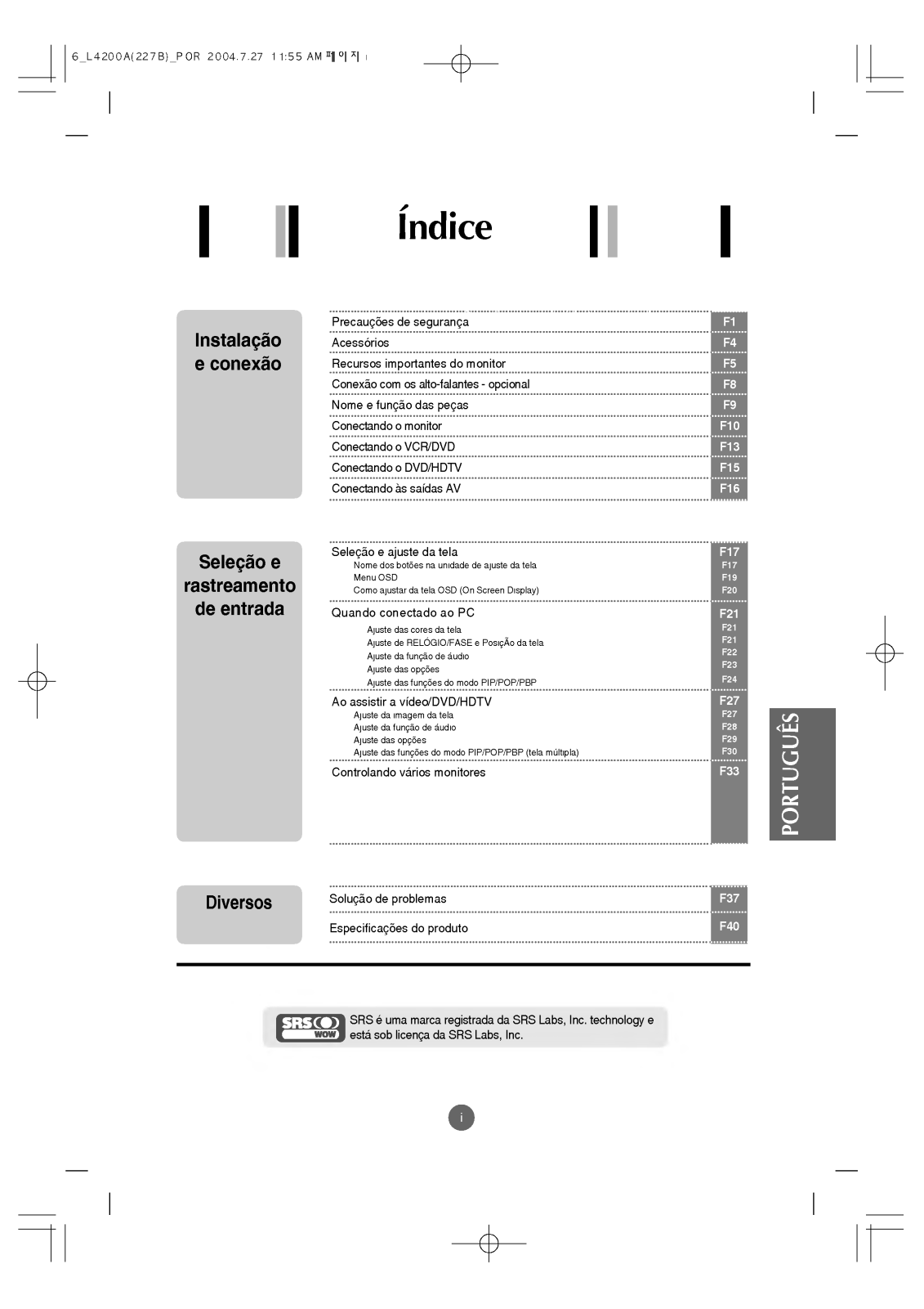 Lg L4200AF, L4200AP, L4200AFS User Manual