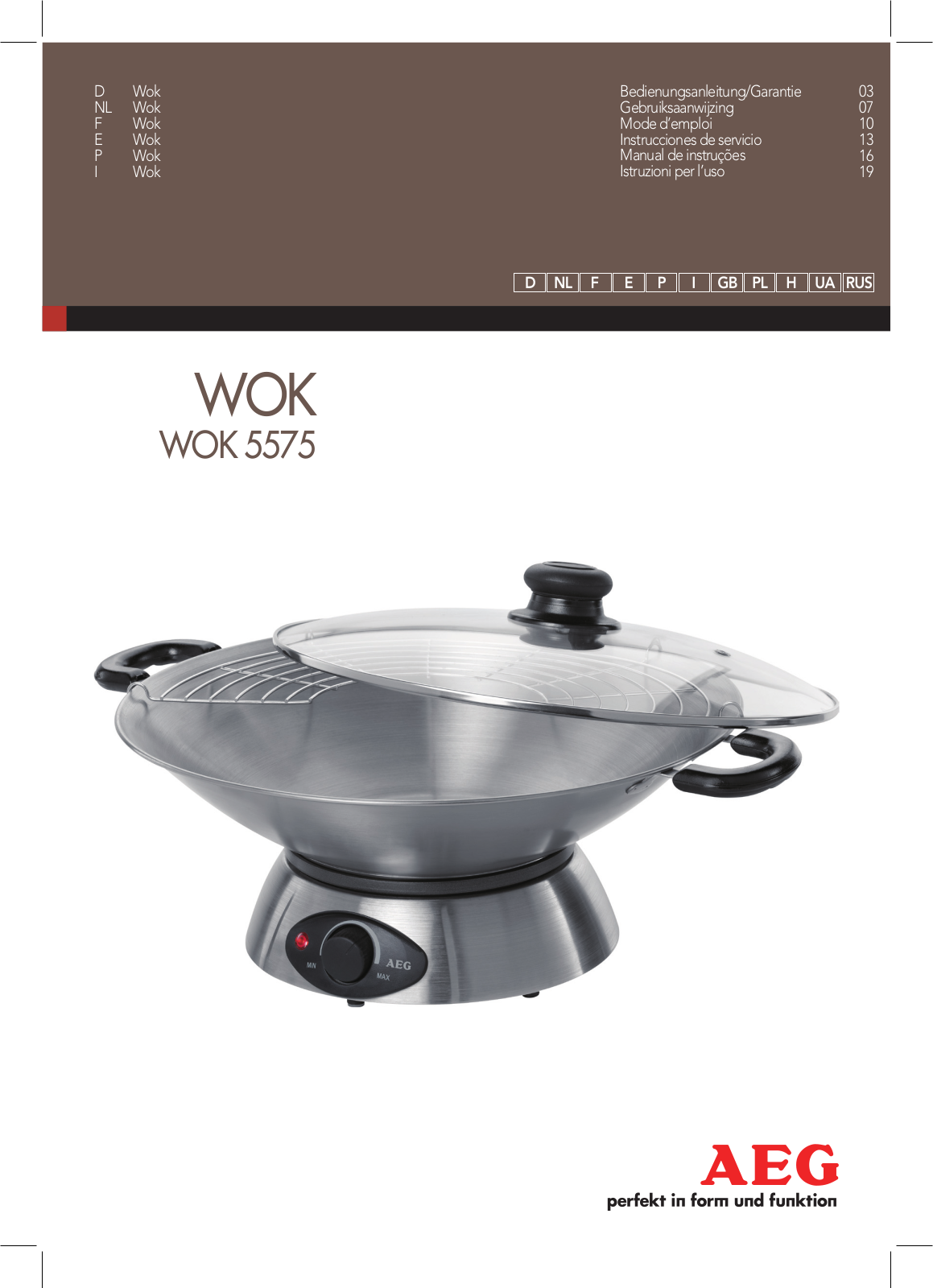 AEG WOK 5575 User guide