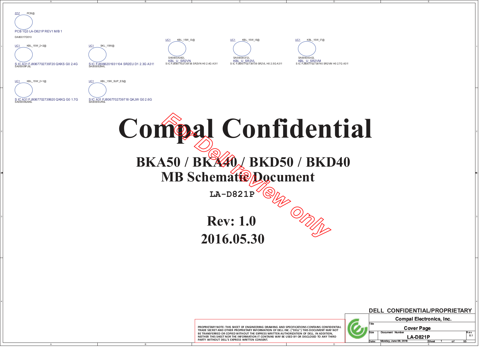 Dell INSPIRON 7460 Schematics