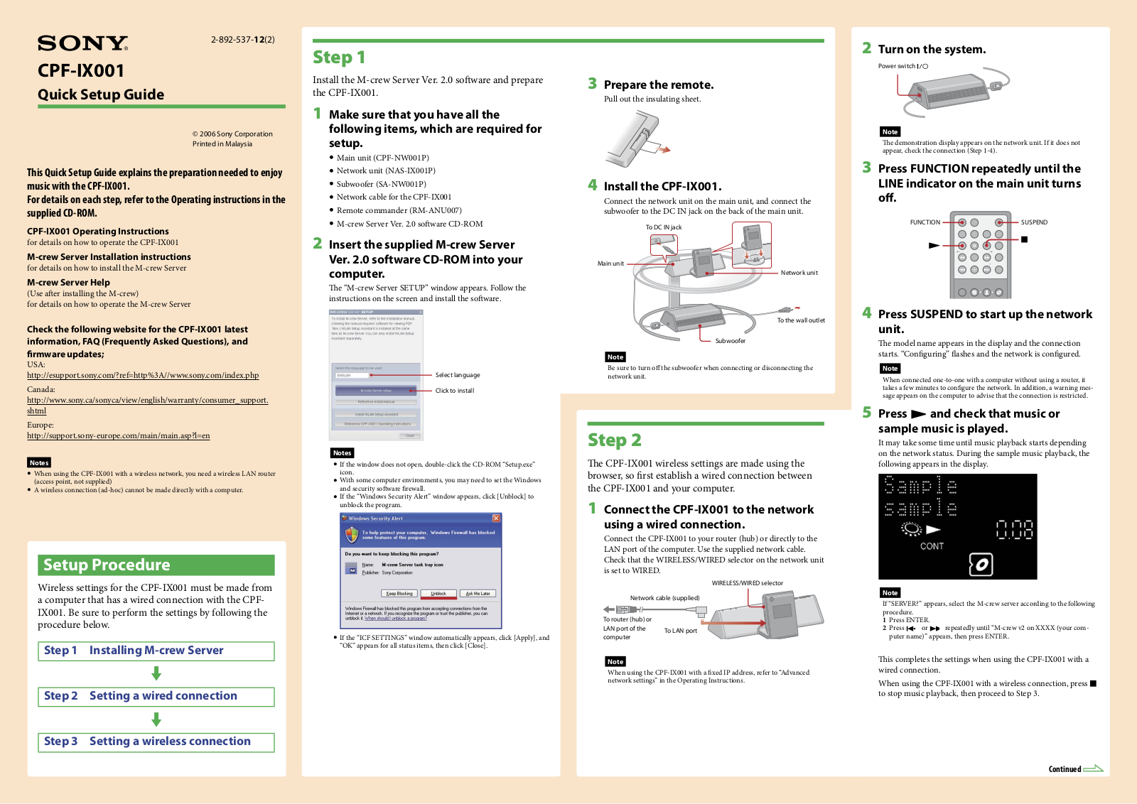 Sony CPF-IX001 User Manual