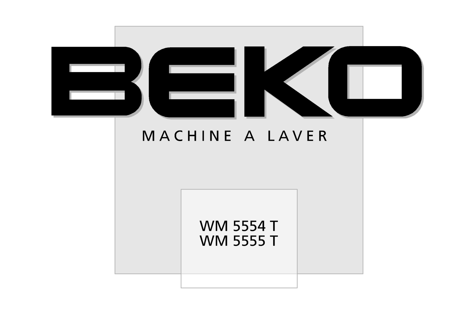 BEKO WM5554T User Manual