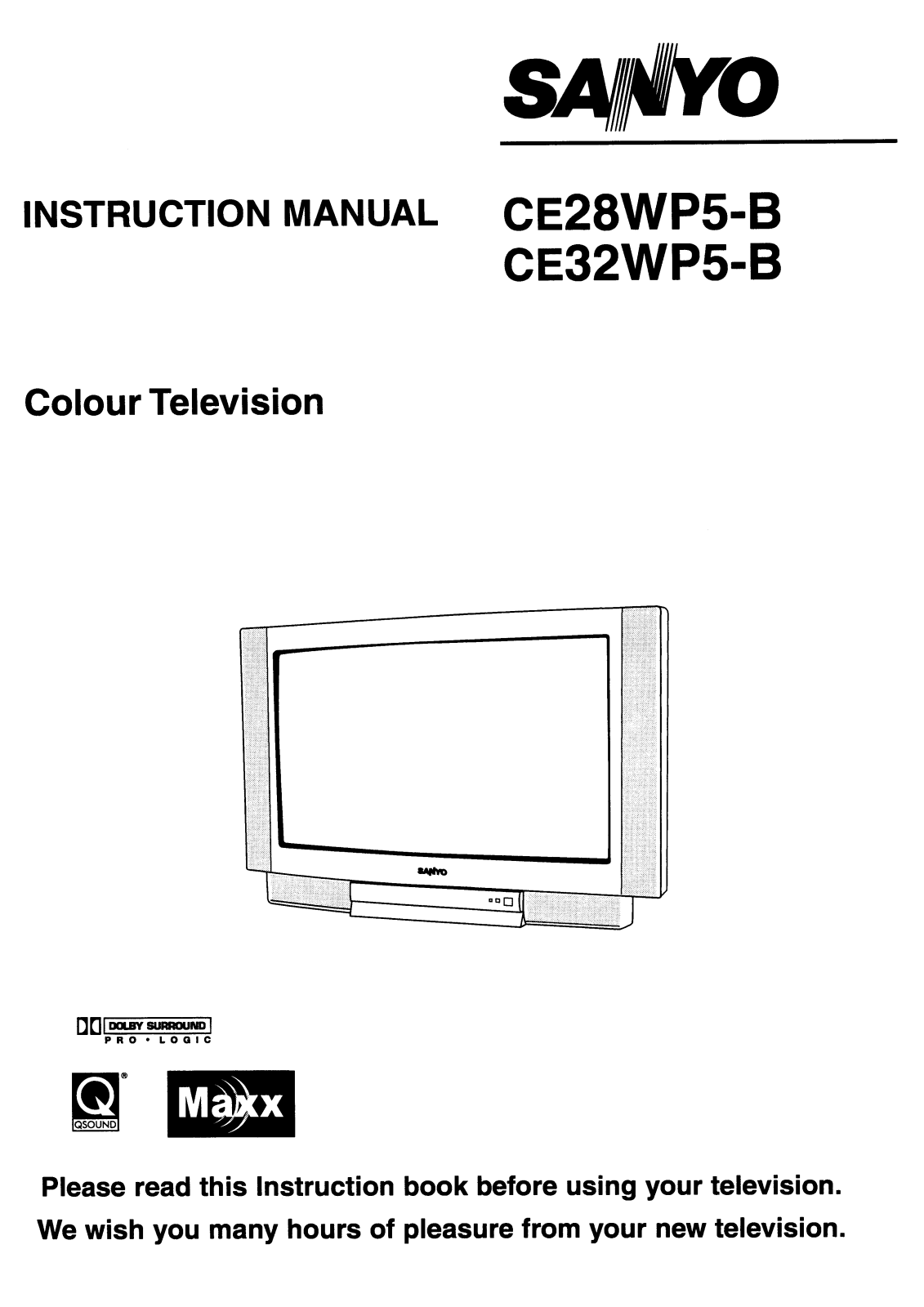 Sanyo CE28WP5-B, CE32WP5-B Instruction Manual