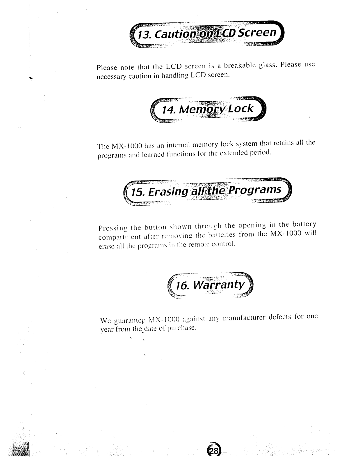 Ohsung Electronics URCMX Users Manual