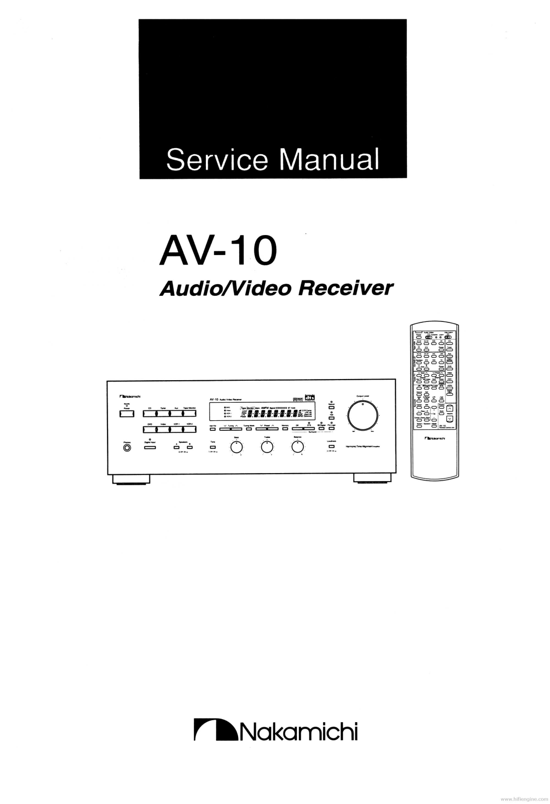 Nakamichi AV-10 Service Manual