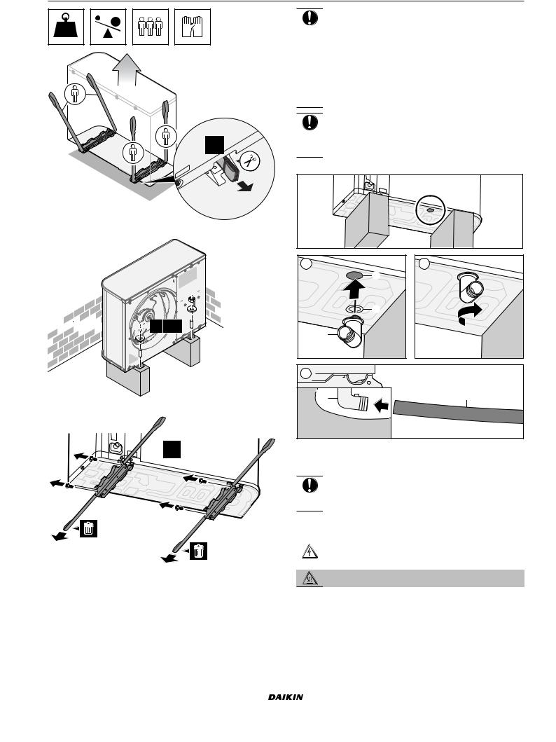 Daikin EPRA14DAV3, EPRA16DAV3, EPRA18DAV3, EPRA14DAW1, EPRA16DAW1 Installation manuals