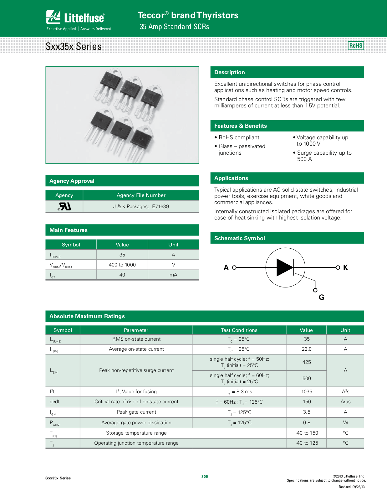 Littelfuse Sxx35x User Manual