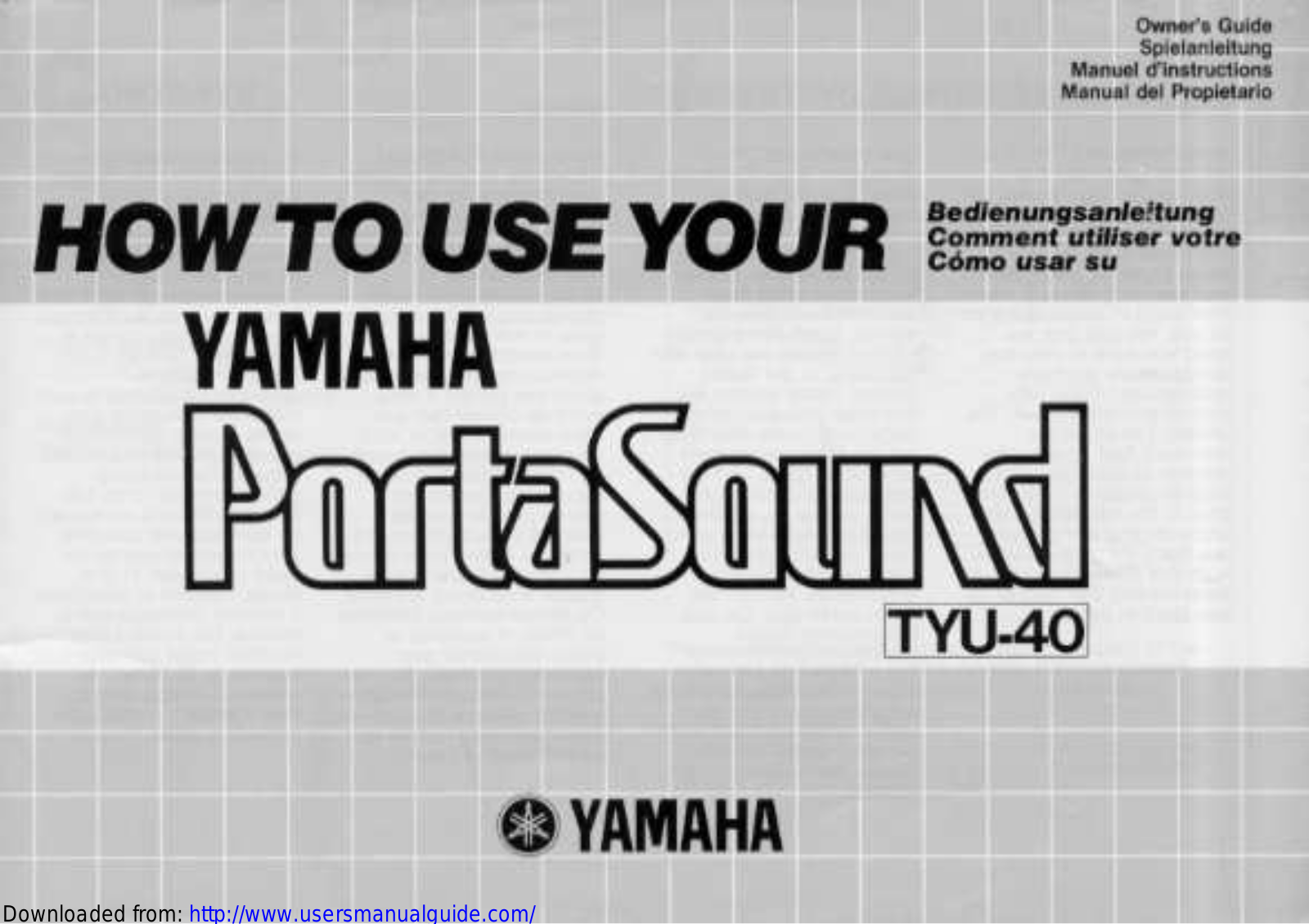 Yamaha Audio TYU-40 User Manual