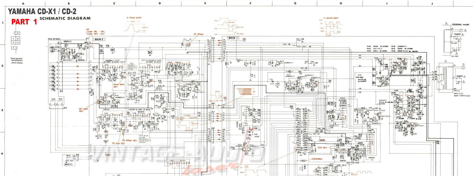 Yamaha CDX-1, CD-2 Schematic