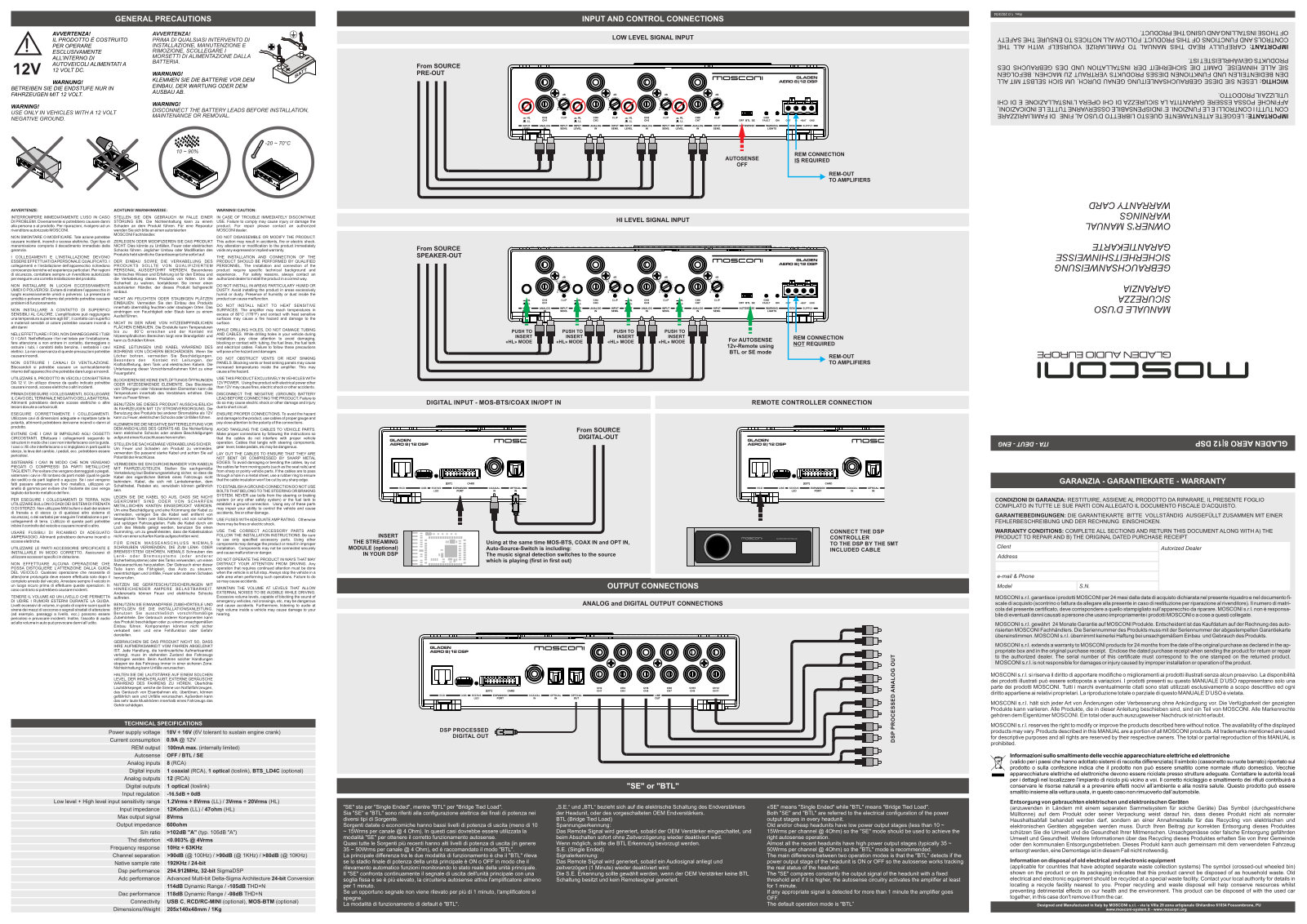 Mosconi AERO812DSP User guide - ManualMachine.com
