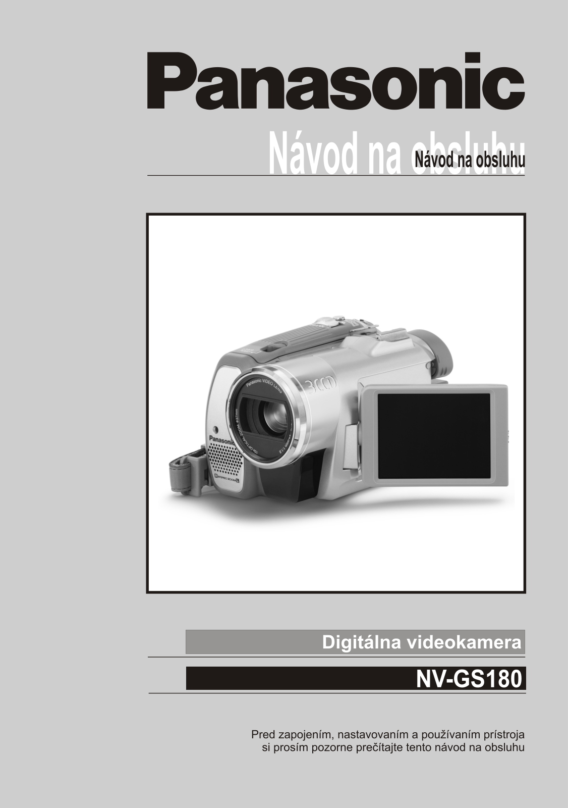 Panasonic NV-GS180 User Manual