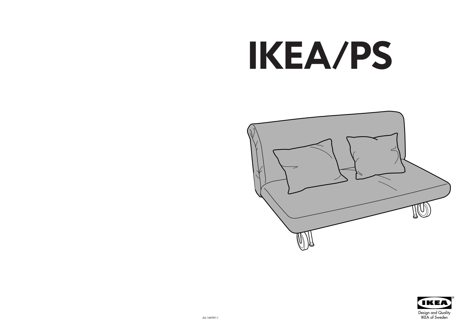 IKEA IKEA PS LOVESEAT SOFABED COVER User Manual