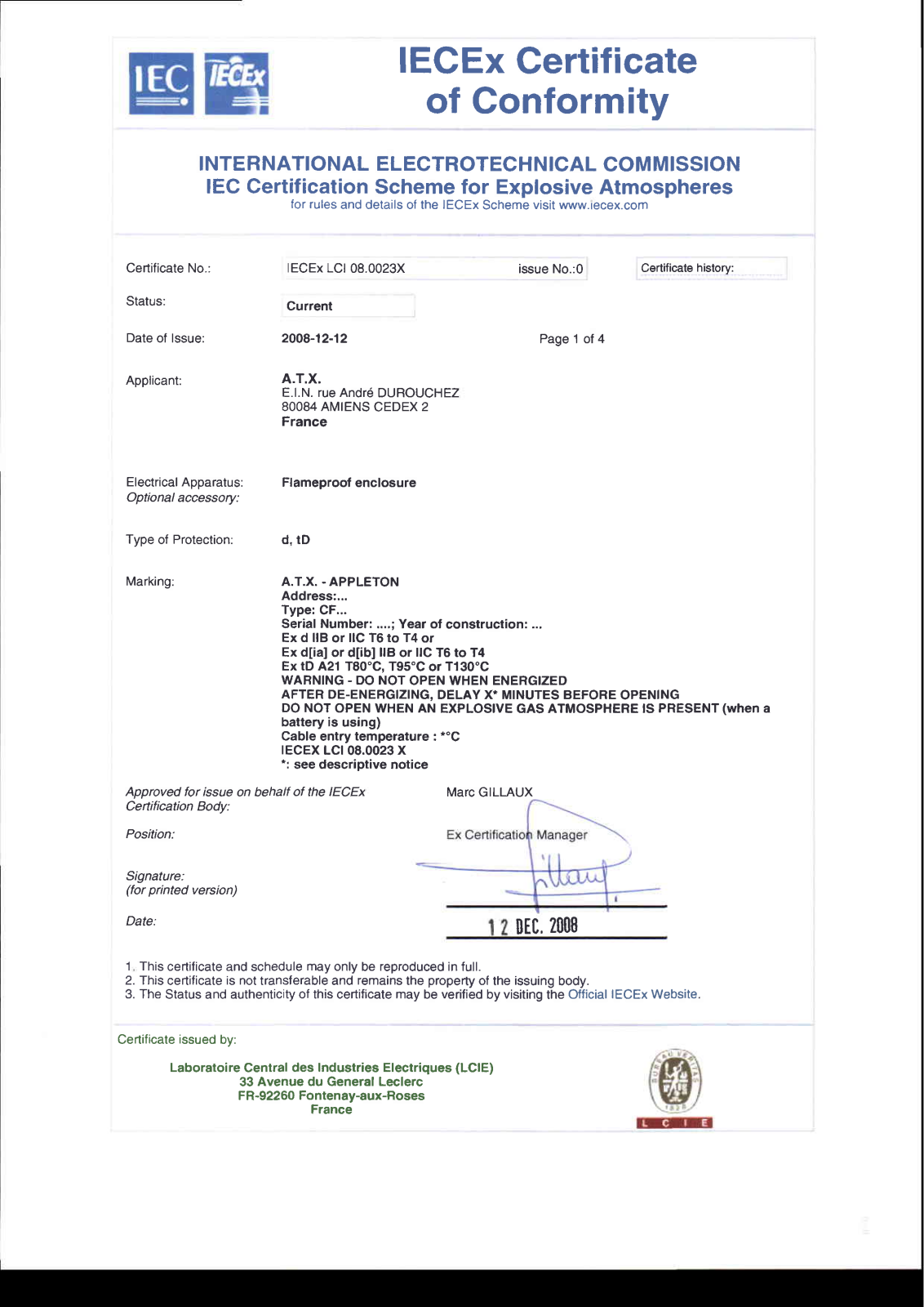 Emerson MS Motor Starters Certificate - ManualMachine.com