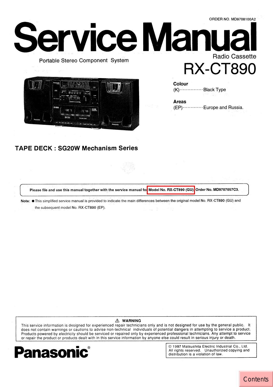 JVC RX CT890 EP Service Manual