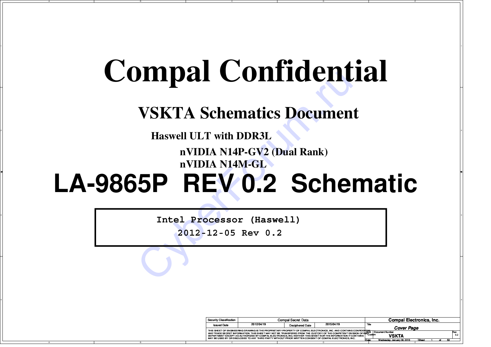 Compal LA-9865P Schematics