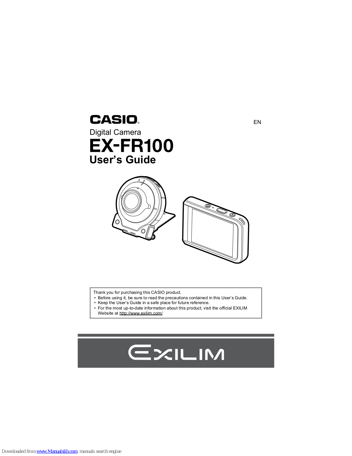 Casio Exilim EX-FR100, EX-FR100CT User Manual