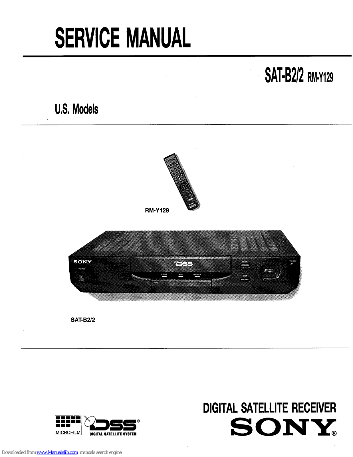 Sony SAT-B2/2, RM-Y129 Service Manual