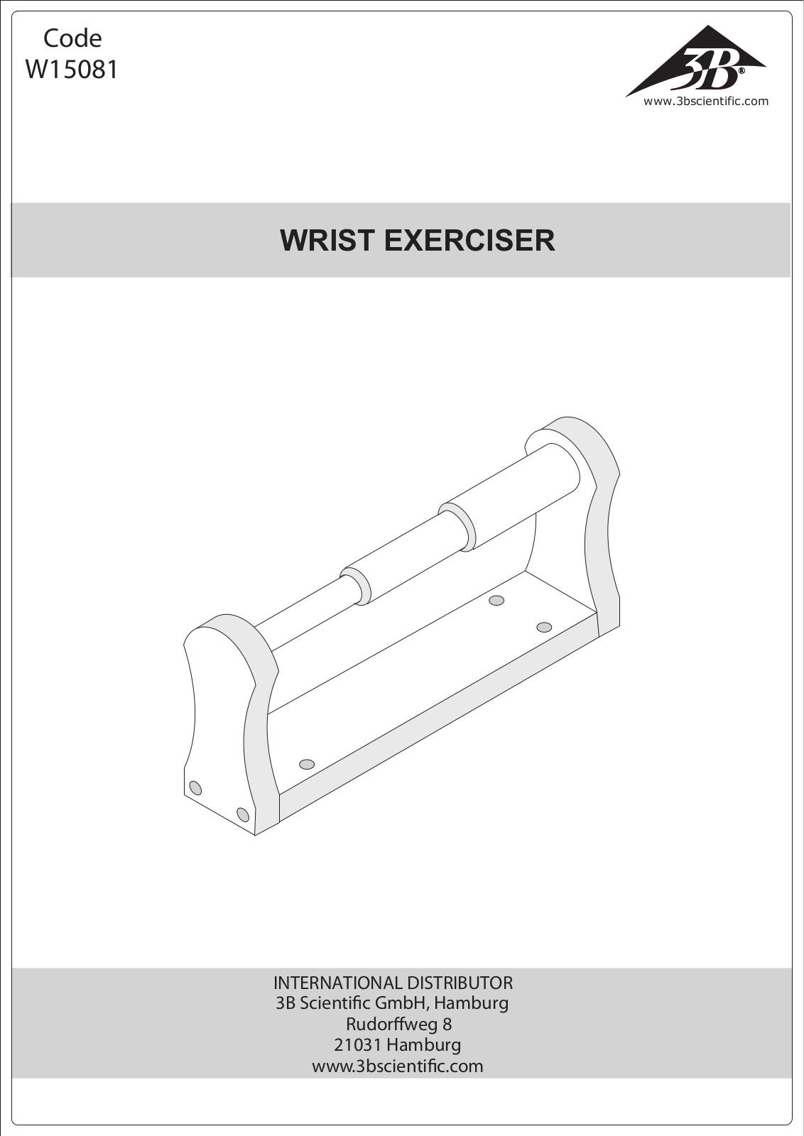 3B Scientific Wrist Exerciser User Manual
