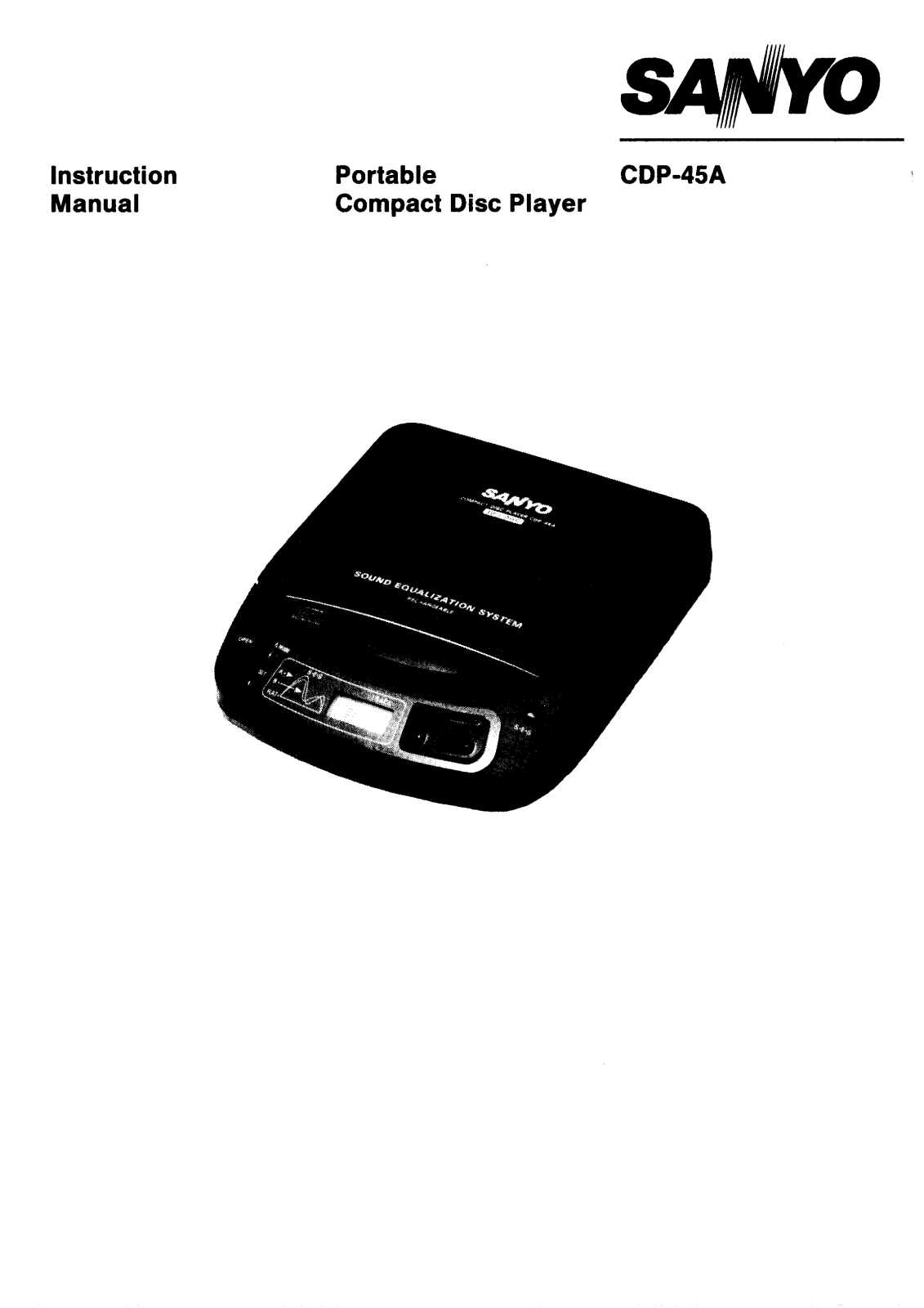 Sanyo CDP-45A Instruction Manual