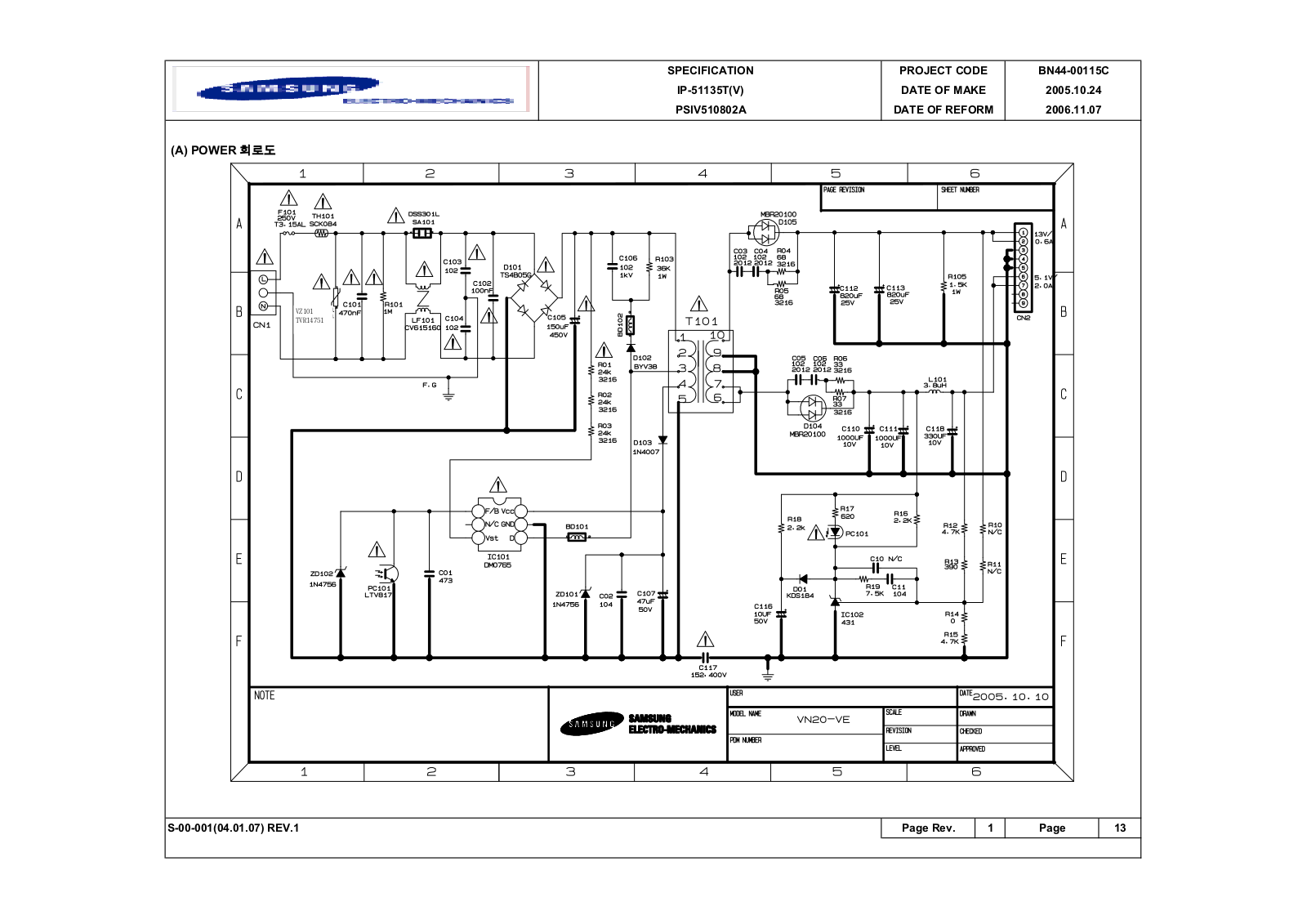 SAMSUNG BN44-00115C schematic