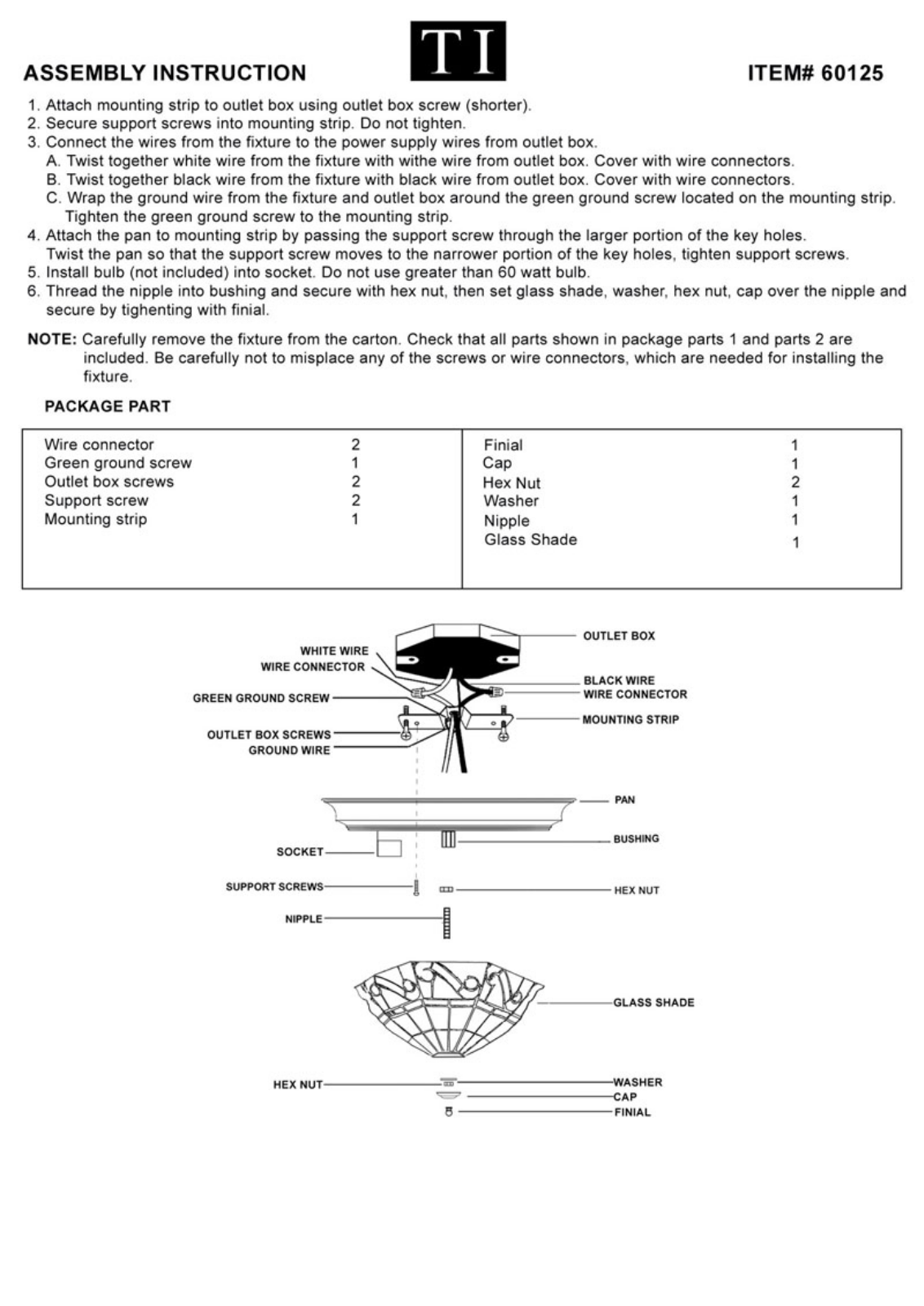 Triarch 60125 User Manual