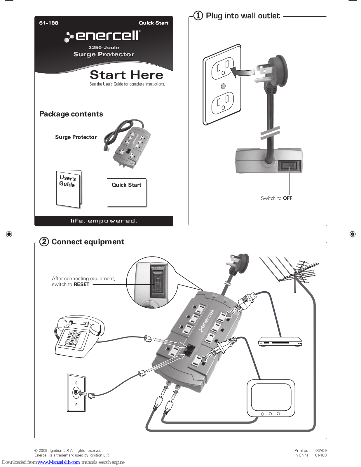 Enercell 61-188 Quick Start Manual