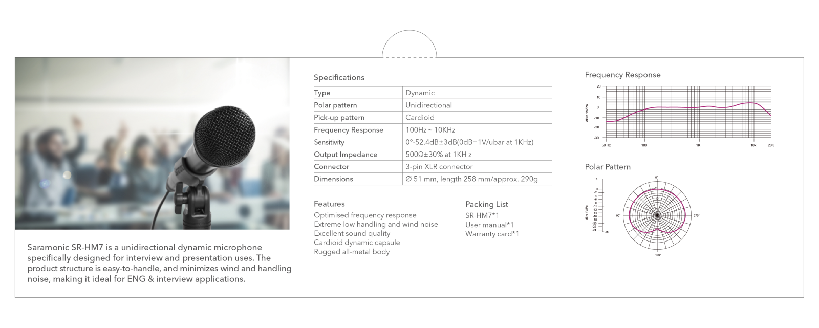 Saramonic Sr-hm7 Specifications