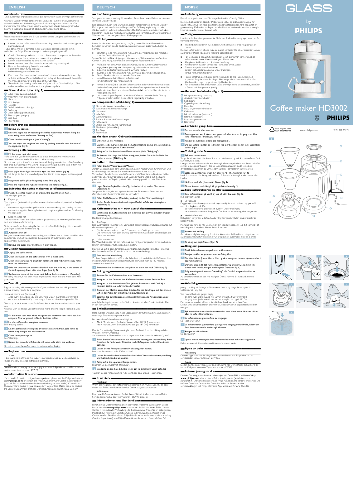 Philips HD3002/00 User Manual