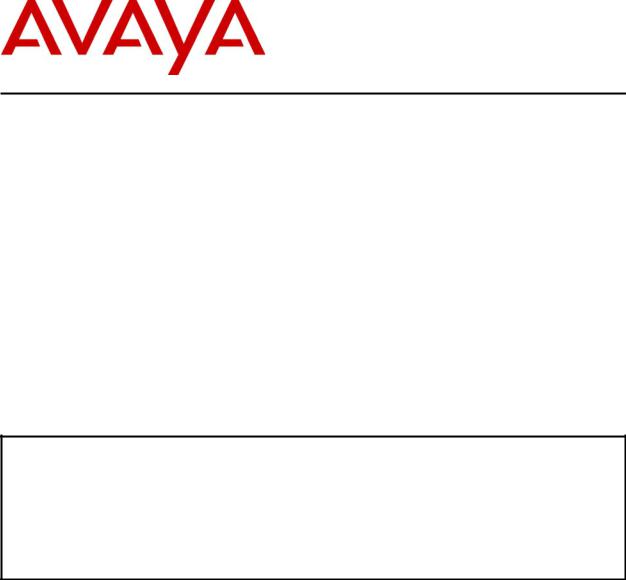 Avaya 802.1X User Manual