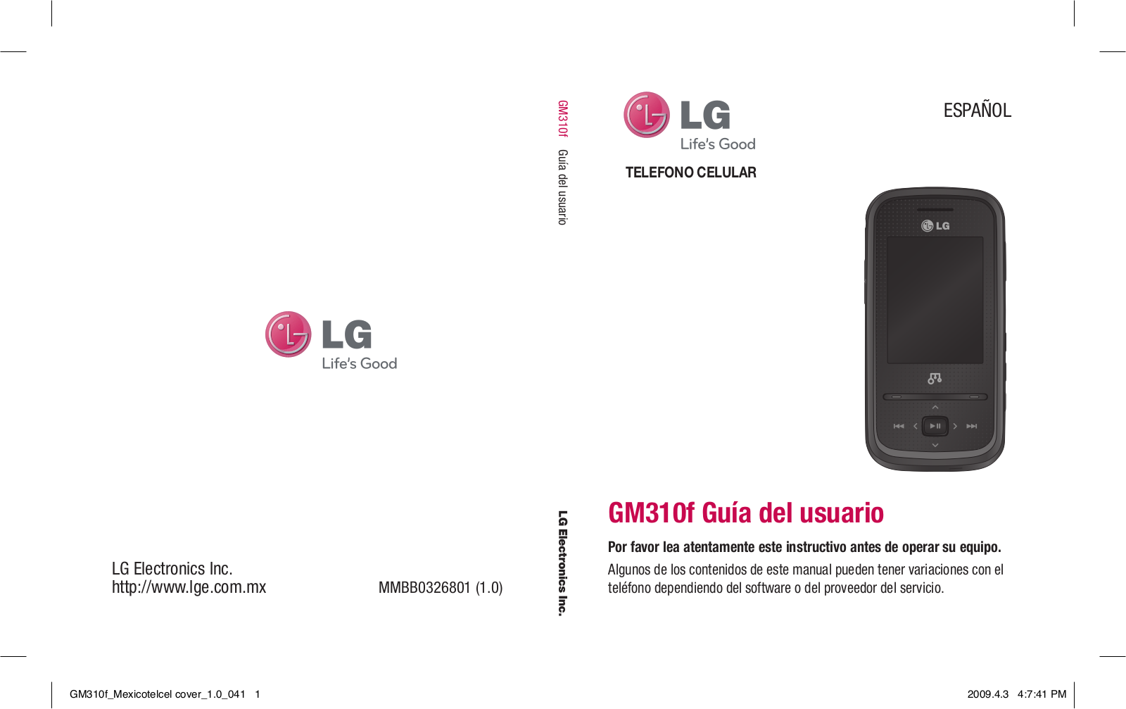 LG GM310F Owner's Manual