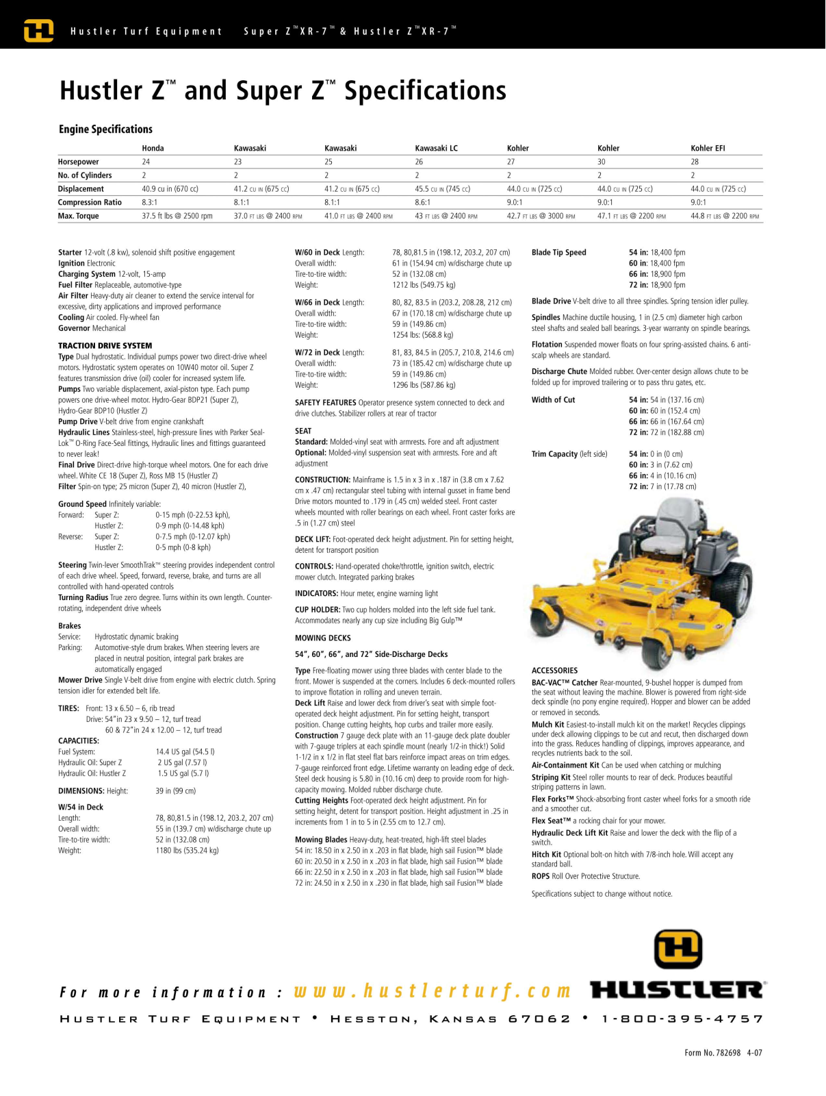 Hustler Turf Super Z User Manual