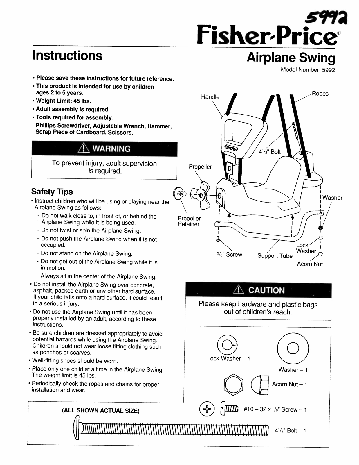 Fisher-Price 75992 Instruction Sheet