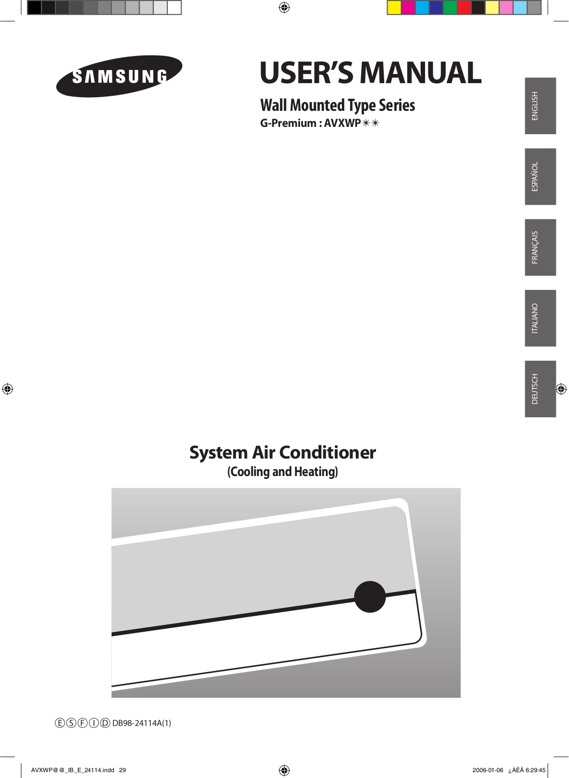 SAMSUNG AVXWPH022EA, AVXWPH056EA, AVXWPH028EA, AVXWPH036EA User Manual