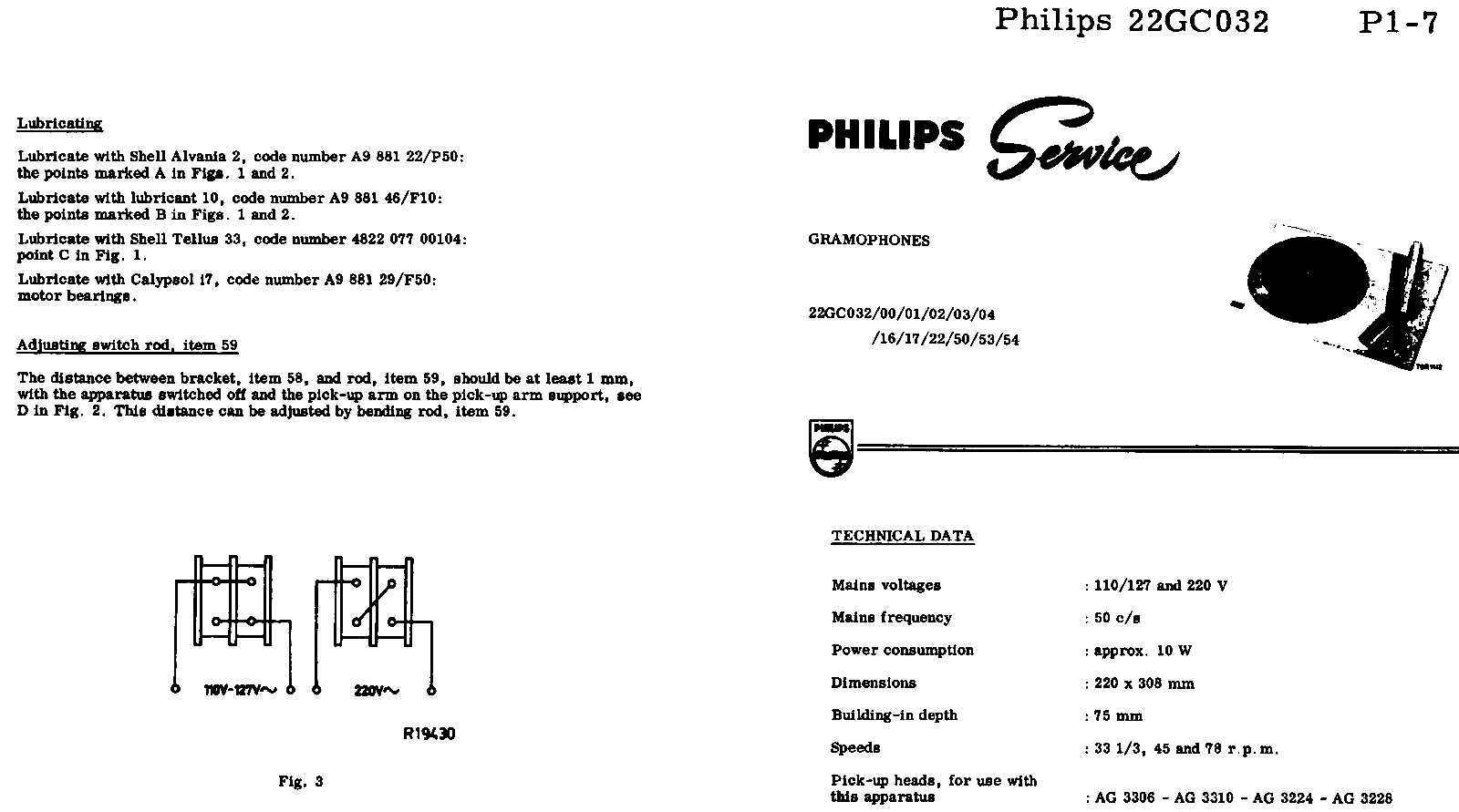 Philips 22-GC-032 Service Manual