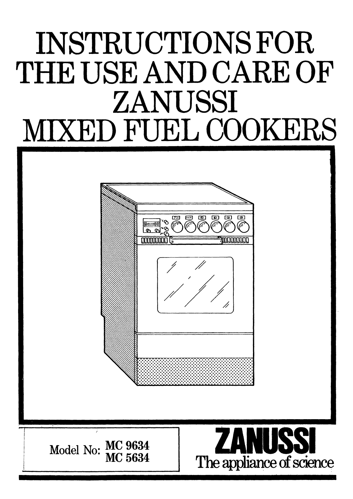 Zanussi MC 5634, MC 9634 User Manual