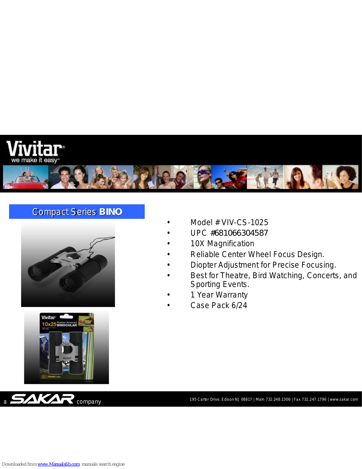 Vivitar CS-1025, VIV-CS-1025 Specifications