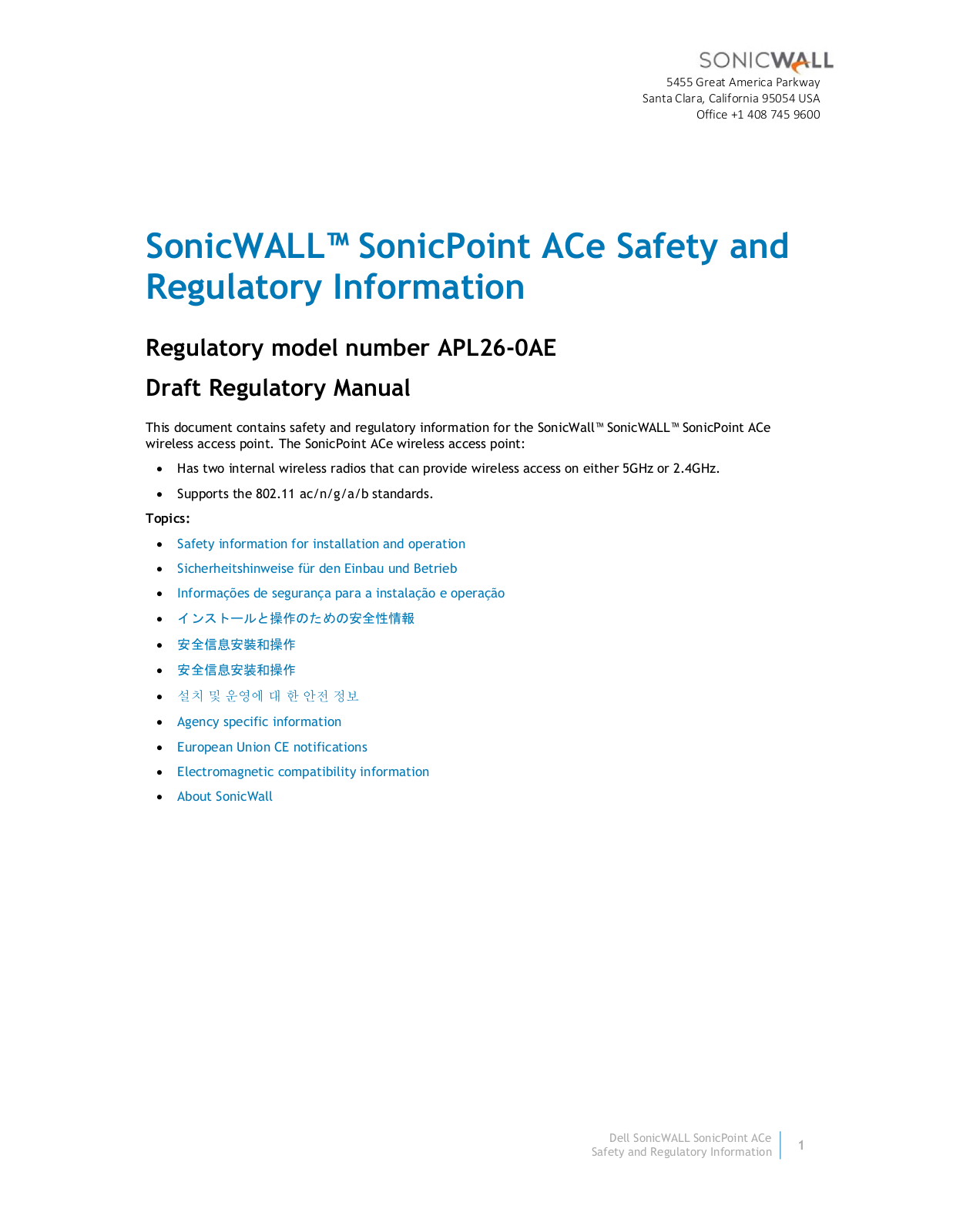 Sonicwall 0AE User Manual